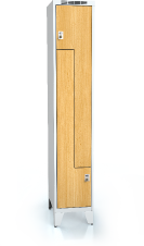 Cloakroom locker Z-shaped doors ALDERA with feet 1920 x 350 x 500
